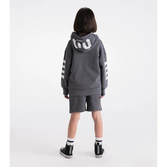 Nununu L.A. Sweatshorts in Washed Graphite - Picture 3 of 5